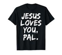 Jésus Vous Aime Copain chrétien croyant Foi Dieu Religieux T-Shirt