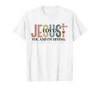 Jésus Vous Aime et Je Tente la Foi chrétienne T-Shirt