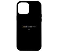 Jésus Vous Aime et Nous Vous Aimons Croix chrétienne Vous n'êtes Pas Seul Coque pour iPhone 12 Pro Max