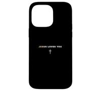 Jésus Vous Aime et Nous Vous Aimons Croix chrétienne Vous n'êtes Pas Seul Coque pour iPhone 14 Pro Max