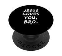 Jésus Vous Aime frère chrétien croyant Foi Dieu Religieux PopSockets PopGrip Adhésif