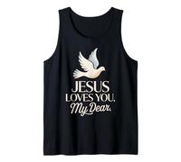 Jésus Vous Aime, Mon Cher Tee-Shirt de Message chrétien Doux Débardeur