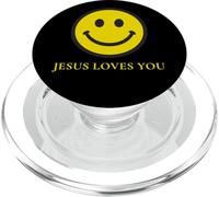Jésus Vous Aime Visage Heureux Mignon Religieux chrétien PopSockets PopGrip pour MagSafe