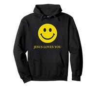 Jésus Vous Aime Visage Heureux Mignon Religieux chrétien Sweat à Capuche