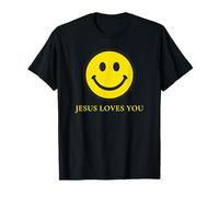 Jésus Vous Aime Visage Heureux Mignon Religieux chrétien T-Shirt