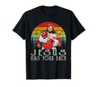 Jésus vous soutient Art vintage Christ Cross Dieu Verset de la Bible T-Shirt