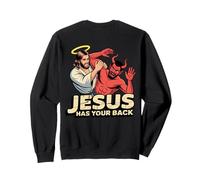 Jésus Vous soutient - Jésus vainc Le Diable Sweatshirt