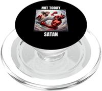 Jesus vs Satan in a Boxing Match - Not Today Satan PopSockets PopGrip pour MagSafe
