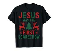 Jesus Was The First Scarecrow Pull de Noël Moche et Amusant T-Shirt