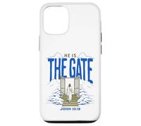 Jesus Way The Gate Citation du Verset de la Bible catholique John 10 19 Coque pour iPhone 12/12 Pro