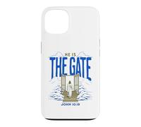 Jesus Way The Gate Citation du Verset de la Bible catholique John 10 19 Coque pour iPhone 13