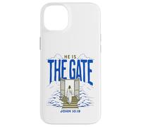 Jesus Way The Gate Citation du Verset de la Bible catholique John 10 19 Coque pour iPhone 14 Plus
