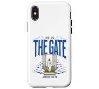 Jesus Way The Gate Citation du Verset de la Bible catholique John 10 19 Coque pour iPhone X/XS
