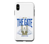 Jesus Way The Gate Citation du Verset de la Bible catholique John 10 19 Coque pour iPhone XS Max