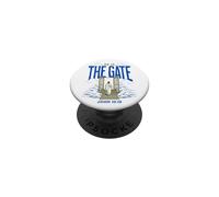 Jesus Way The Gate Citation du Verset de la Bible catholique John 10 19 PopSockets PopGrip Adhésif