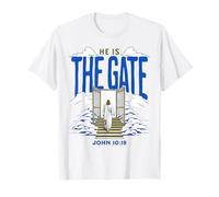 Jesus Way The Gate Citation du Verset de la Bible catholique John 10 19 T-Shirt