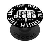 Jesus Way, Truth, Life John 14:6 Verset Scripture PopSockets PopGrip Adhésif