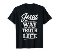 Jésus Way Vérité Vie Verse Bible Foi chrétienne T-Shirt