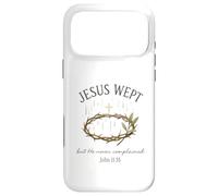 Jesus Wept John 11:35 Crown of Thorns Watercolor Coque pour iPhone 17 Pro Max