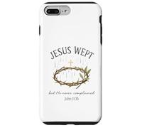 Jesus Wept John 11:35 Crown of Thorns Watercolor Coque pour iPhone 7 Plus/8 Plus