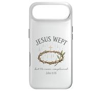 Jesus Wept John 11:35 Crown of Thorns Watercolor Coque pour iPhone Air