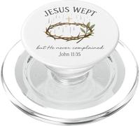 Jesus Wept John 11:35 Crown of Thorns Watercolor PopSockets PopGrip pour MagSafe