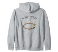 Jesus Wept John 11:35 Crown of Thorns Watercolor Sweat à Capuche