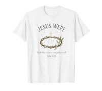 Jesus Wept John 11:35 Crown of Thorns Watercolor T-Shirt