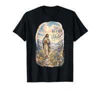 Jésus Wildflowers Chrétien Agneau Christ Prier Shepherd Road T-Shirt