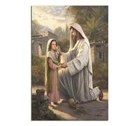 Jesus Wipes The Girls Tears Christ Dieu Religion Poster sur toile Art Home Chambre Décoration murale Poster Impression Peinture Cadeau