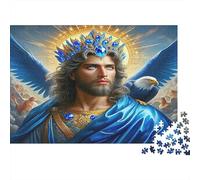 Jesus with Children and Angels in Clouds Puzzles 1000 Pièces Cadeau Unique Jeu Éducatif Challenge Toy À De Qualité Supérieure Peinture Art pour Adultes Et Enfants À Partir De 14 Ans 70x50cm/1000pcs