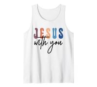 Jesus with You Christian Faith Écriture Encouragement Débardeur
