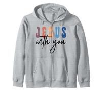 Jesus with You Christian Faith Écriture Encouragement Sweat à Capuche