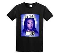 Jesus You Mad Bro Men's T-Shirt Unisex Black Cotton Print Tee Shirts 3XL