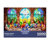 JesusAndDisciplesMealScene Pièces Découpées avec Précision Carton Écologique, Idéal pour Réduire Le Stress Et La Calme Mentale Au Quotidien 38x26cm/1000pcs