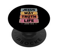 JesusThe Way, Truth, Life John 14:6 Christian PopSockets PopGrip Adhésif