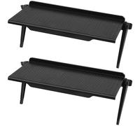 Jesustree Étagère Supérieure de l'Écran, 2 Pièces Écran Réglable Tablette Supérieure TV, Rack de Stockage Pliable pour Moniteur, Consoles de Jeux, Routeurs, Haut-parleurs, Boîtes Multimédia
