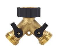 Jesustree Robinet Double Machine a Laver, Y-Distributeur Répartiteur Raccord Robinet Tuyau d'Arrosage pour Tuyaux d'alimentation 3/4", pour Jardin Potager Extérieur Machine a Laver