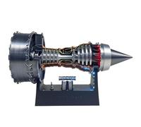 Jet Aircraft Turbofan Turbojet Kit de modèle de moteur turbojet 3D à monter soi-même, structures électriques imprimées à faire soi-même, science mécanique aérodynamique, cadeau, affichage éducatif