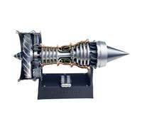 Jet Aircraft Turbofan Turbojet Kit de modèle de moteur turbojet 3D à monter soi-même, structures électriques imprimées à faire soi-même, science mécanique aérodynamique, cadeau, affichage éducatif