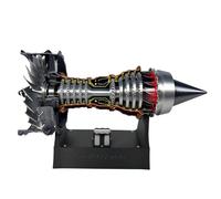 Jet Aircraft Turbofan Turbojet Kit de modèle de moteur turbojet 3D à monter soi-même, structures électriques imprimées à faire soi-même, science mécanique aérodynamique, cadeau, affichage éducatif
