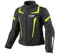 Jet Blouson Veste Moto Femme Imperméable Avec Armure Textile (Fluro, 2XL (EU 44-46))