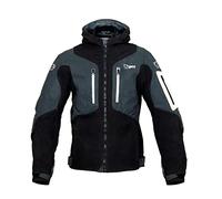 Jet Blouson Veste Moto Homme 3 Couche Membrane Imperméable à l'eau 360 Super Réfléchissant Homologué Armure Haute Performance Softshell Toute la saison REFLEX (Noir, 2XL (EU 54-56))