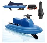 Jet Boat gonflable amélioré pour 2 personnes - Bateau de surf pliable avec batterie de 10 000 mAh, vitesse de 10 km/h pour les enfants, parfait pour la plongée en mer et les aventures de natation.