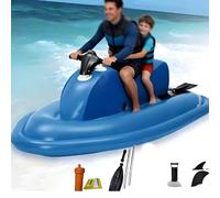 Jet-boat gonflable, batterie 10 000/16 000 mAh, vitesse réglable de 3 à 9 km/h, autonomie de 130 min, capacité de 220 kg (485 lb) ; jet-ski gonflable idéal pour la plongée avec tuba 700W16Apro