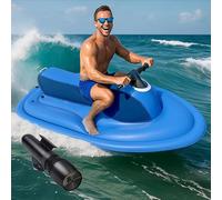 Jet Boat gonflable pour 2 adultes, bateau à moteur d'une capacité de 220 kg avec design de sécurité à double ailette, 10 vitesses (7 km/h max), autonomie de 130 minutes, idéal pour une utilisation en