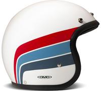 Jet Casque Cafe Racer DMD RETRO Artemis Blanc Rouge Bleu taille XL