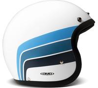 Jet Casque Cafe Racer DMD RETRO Olympus Blanc Bleu Brillant taille S