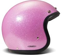 Jet Casque Cafe Racer DMD RETRO paillettes rose brillant taille M