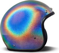 Jet Casque Cafe Racer DMD RETRO Rainbow Argent brillant taille L